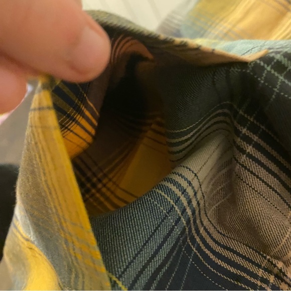 RVCA Medium Yellow Blue Pink Plaid Shorts - Picture 8 of 15